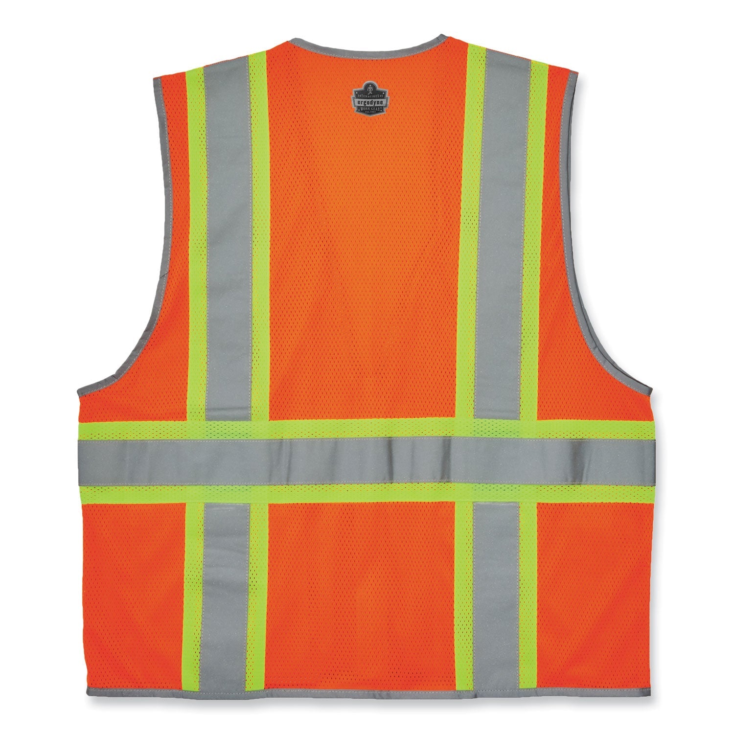 ergodyne® GloWear 8246Z-S Single Size Class 2 Two-Tone Mesh Vest, Polyester, 4X-Large, Orange