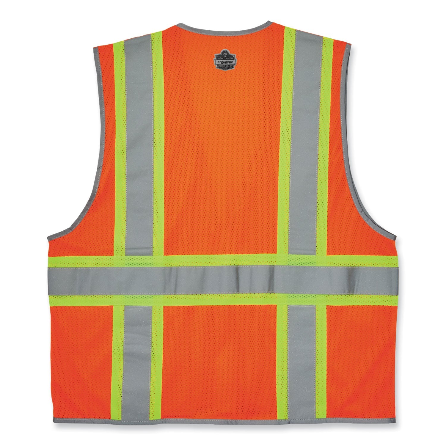 ergodyne® GloWear 8246Z-S Single Size Class 2 Two-Tone Mesh Vest, Polyester, Large, Orange