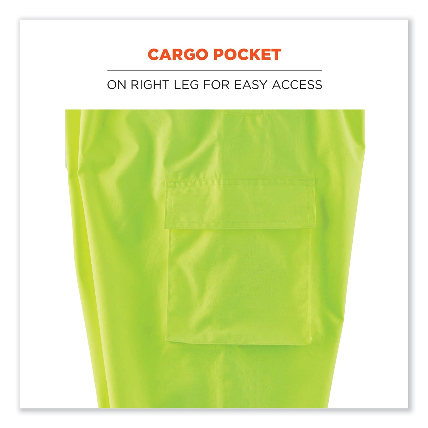 ergodyne® GloWear 8918BK Class E Hi-Vis Rain Bibs Black Bottom, 3X-Large, Lime