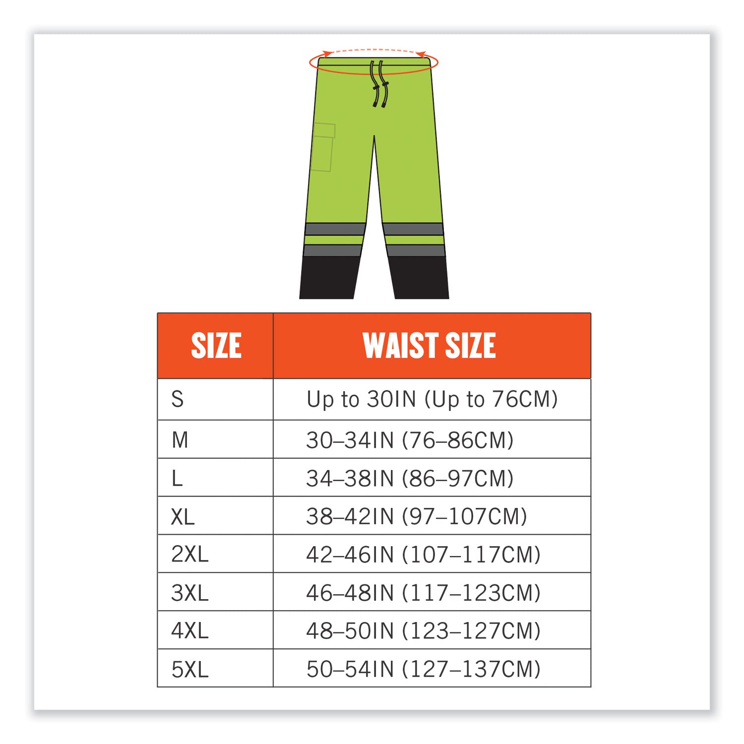 ergodyne® GloWear 8915BK Class E Hi-Vis Rain Pants Black Bottom, 3X-Large, Lime