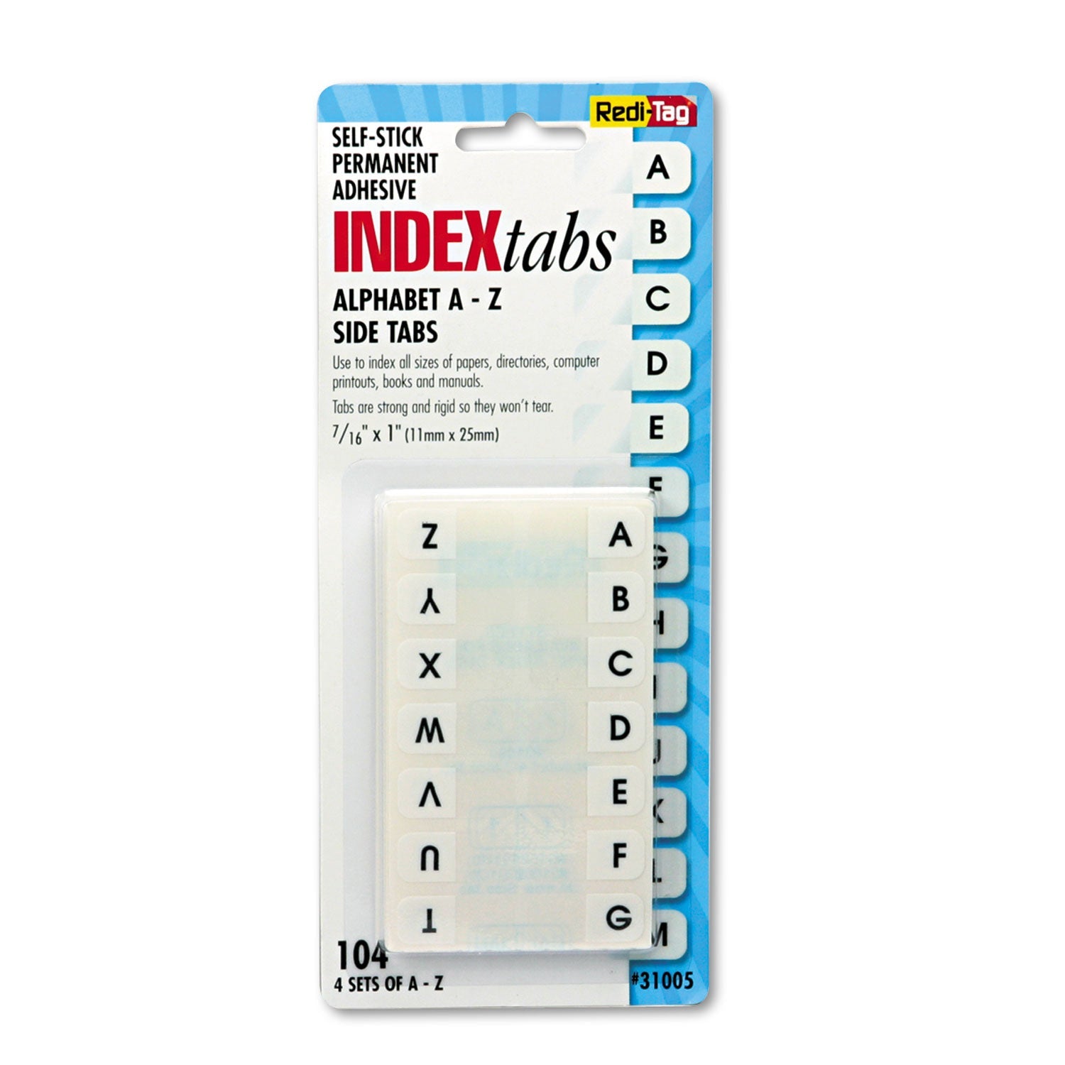 Legal Index Tabs | Preprinted A-Z | Redi-Tag®