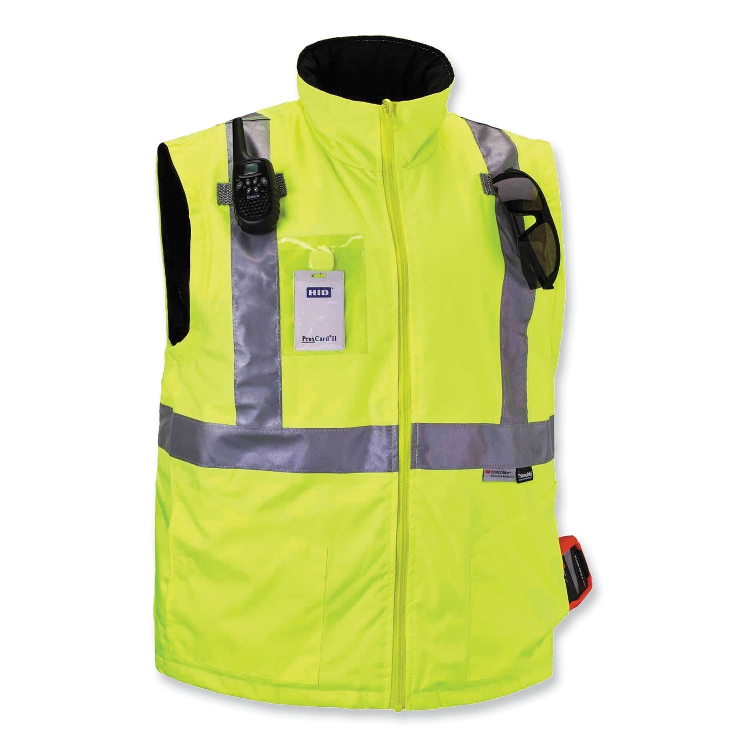 ergodyne® GloWear 8287 Class 2 Hi-Vis Jacket with Removable Sleeves, 3X-Large, Lime