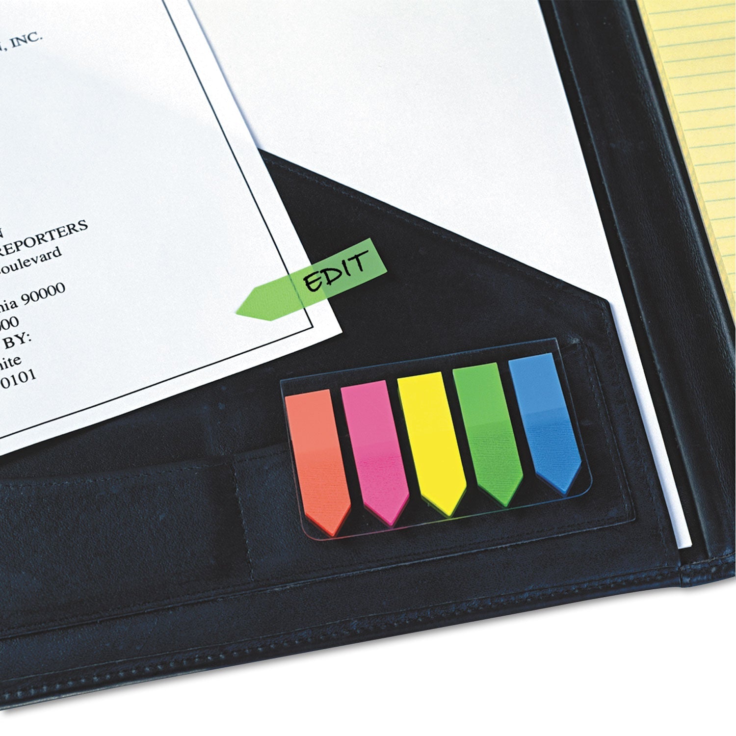 Redi-Tag® Seenotes Transparent-Film Arrow Page Flags, Assorted Colors, 50/pad, 5 Pads