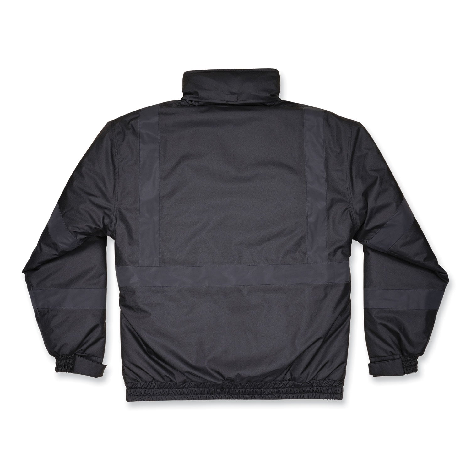 ergodyne® GloWear 8377EV Non-Certified Hi-Vis Quilted Bomber Jacket, Black, 5X-Large