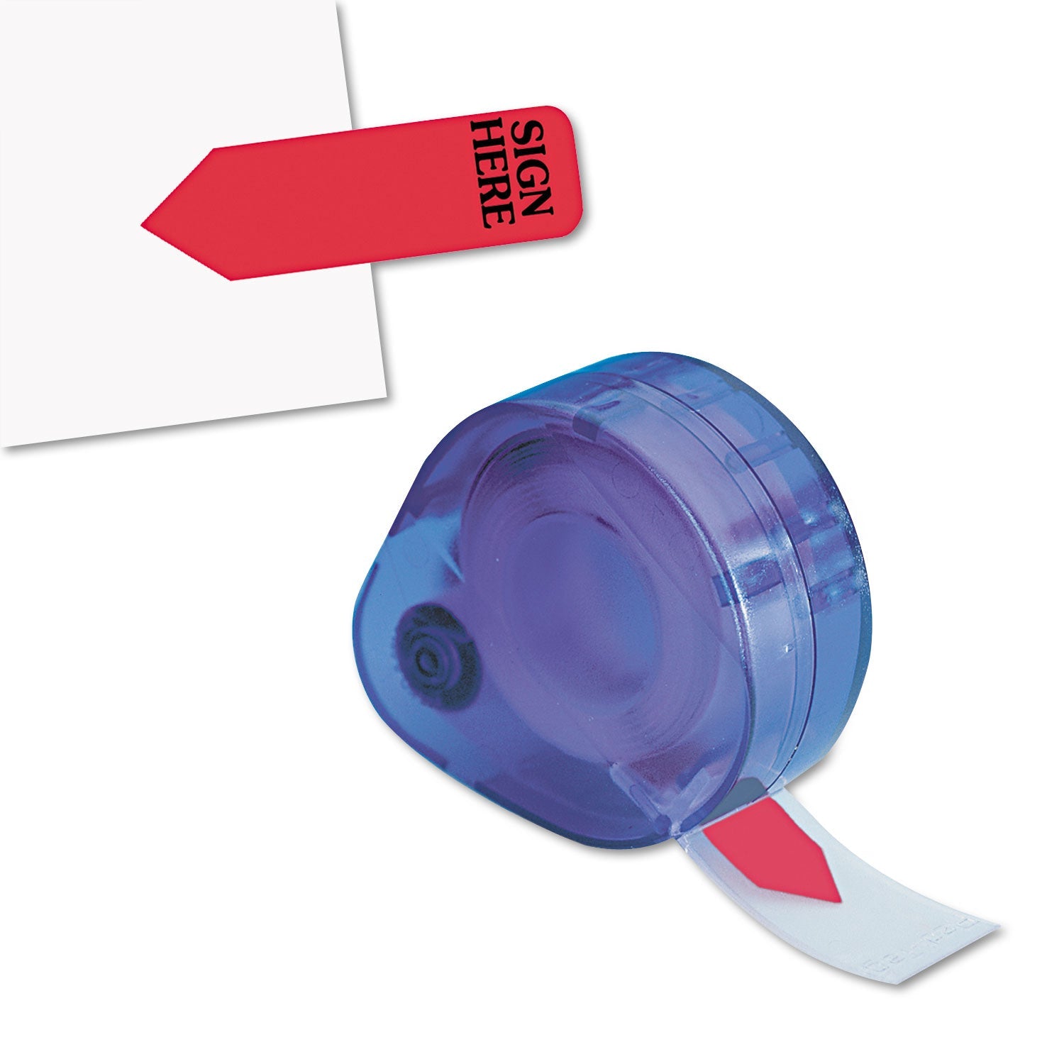 Redi-Tag® Arrow Message Page Flags In Dispenser, "sign Here", Red, 120/dispenser
