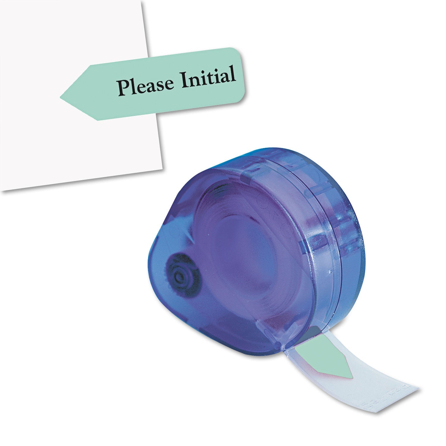 Redi-Tag® Arrow Message Page Flags In Dispenser, "please Initial", Mint, 120/dispenser