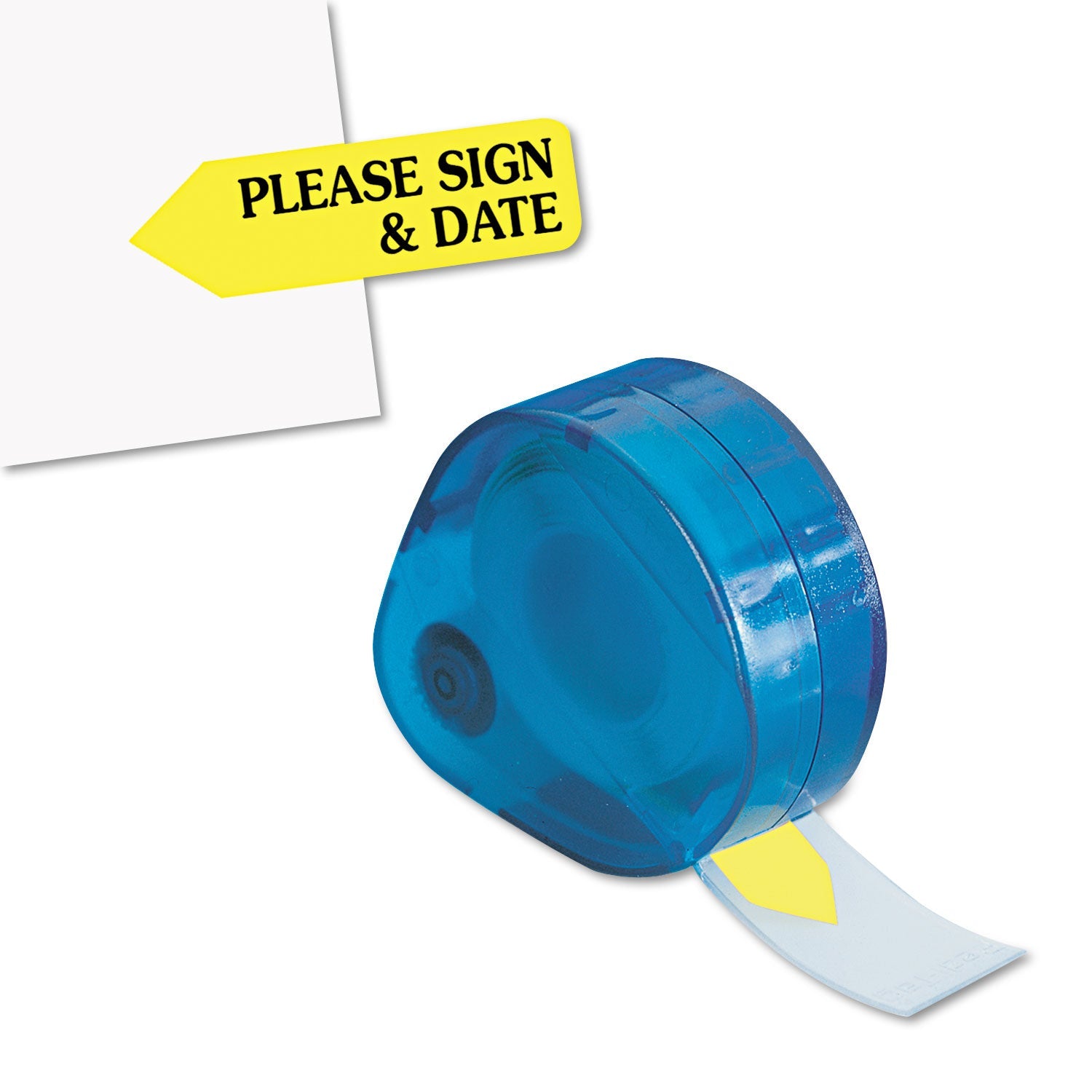 Redi-Tag® Arrow Message Page Flags In Dispenser, "please Sign And Date", Yellow, 120 Flags