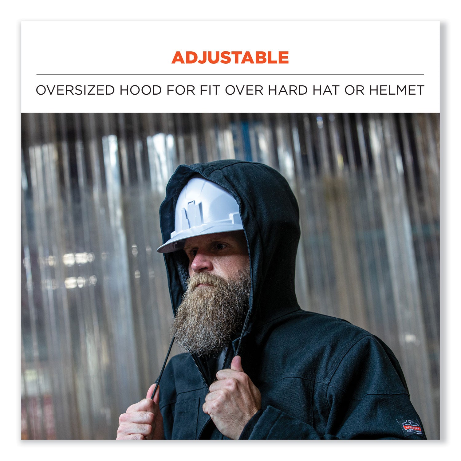 ergodyne® N-Ferno 6468 Duck Canvas Work Jacket, Large, Black - Bloom Skins