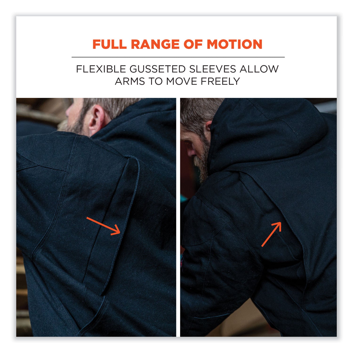 ergodyne® N-Ferno 6468 Duck Canvas Work Jacket, 2X-Large, Black