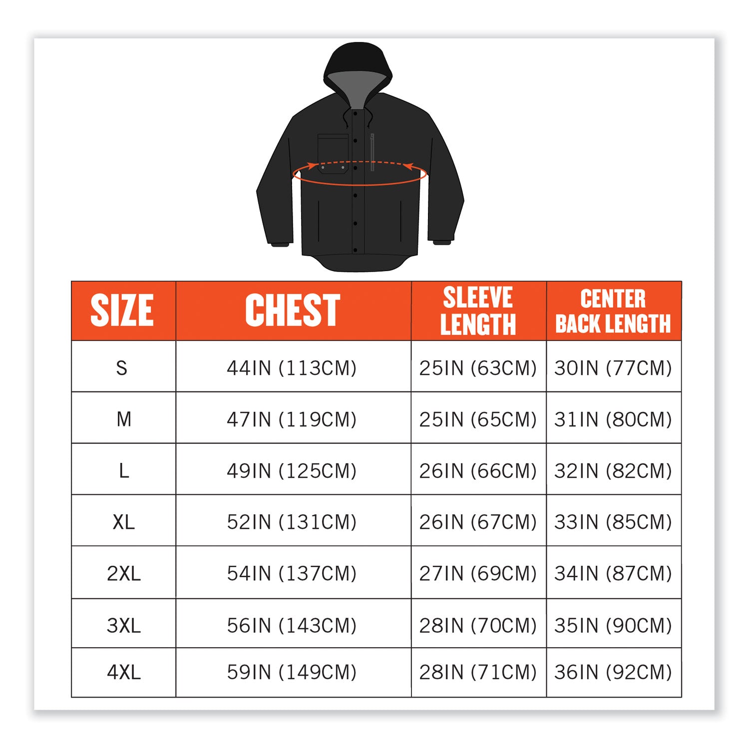 ergodyne® N-Ferno 6468 Duck Canvas Work Jacket, 2X-Large, Black
