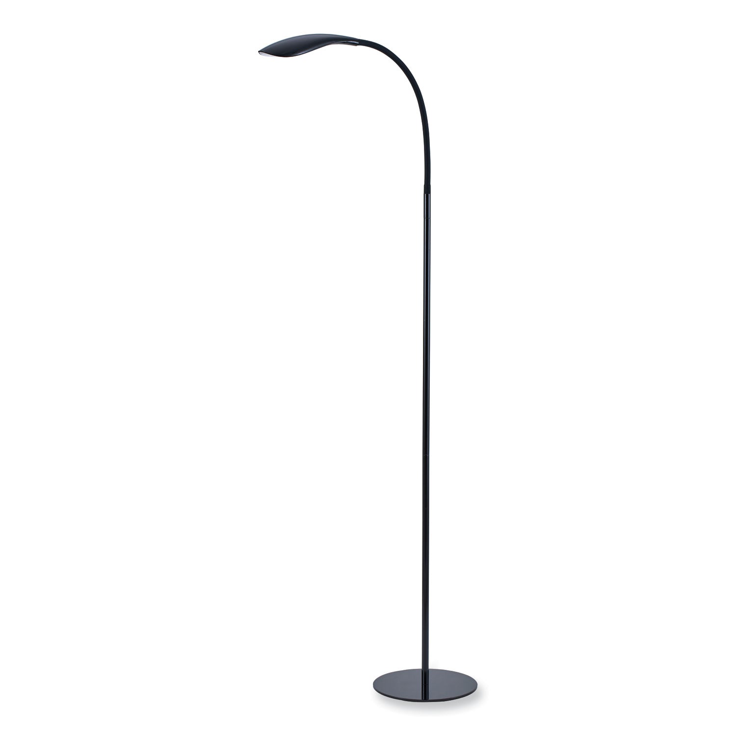Bostitch® Gooseneck Floor Lamp, 72" Tall, Black Base