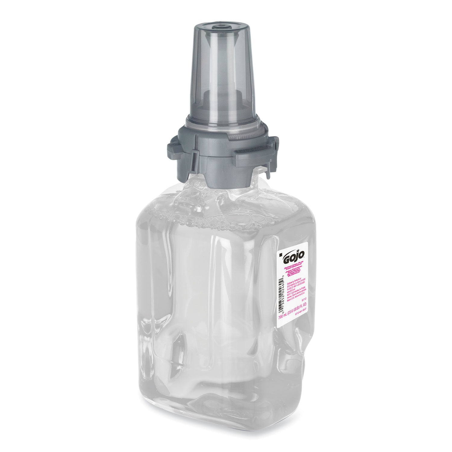 GOJO® Antibacterial Foam Hand Wash Refill for ADX-7 Dispensers, Plum Scent, 700 mL, 4/Carton