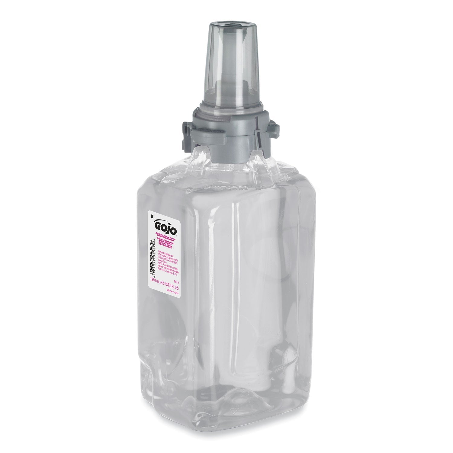 GOJO® Antibacterial Foam Hand Wash Refill, For ADX-12 Dispenser, Plum Scent, 1,250 mL, 3/Carton