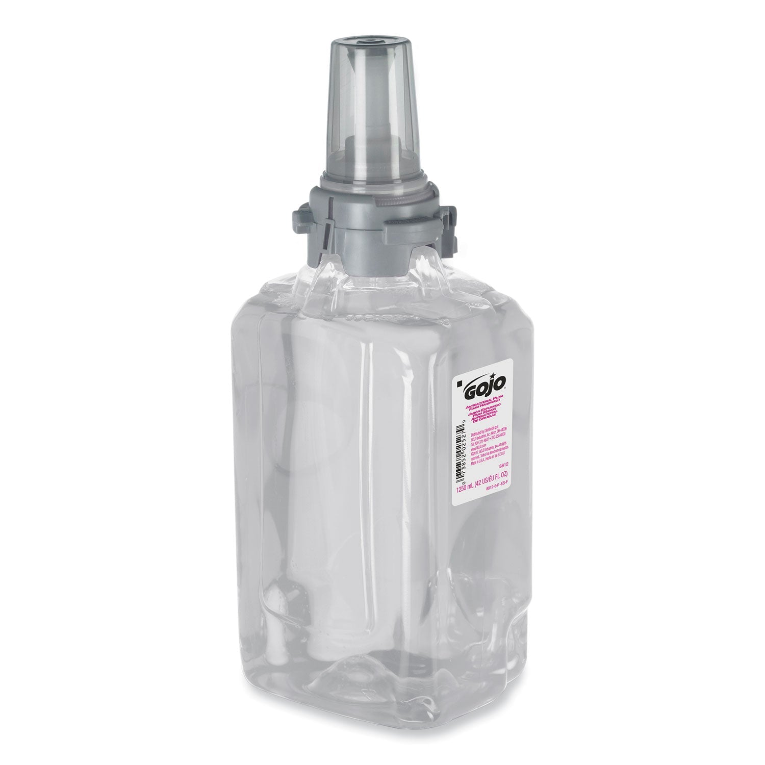 GOJO® Antibacterial Foam Hand Wash Refill, For ADX-12 Dispenser, Plum Scent, 1,250 mL, 3/Carton