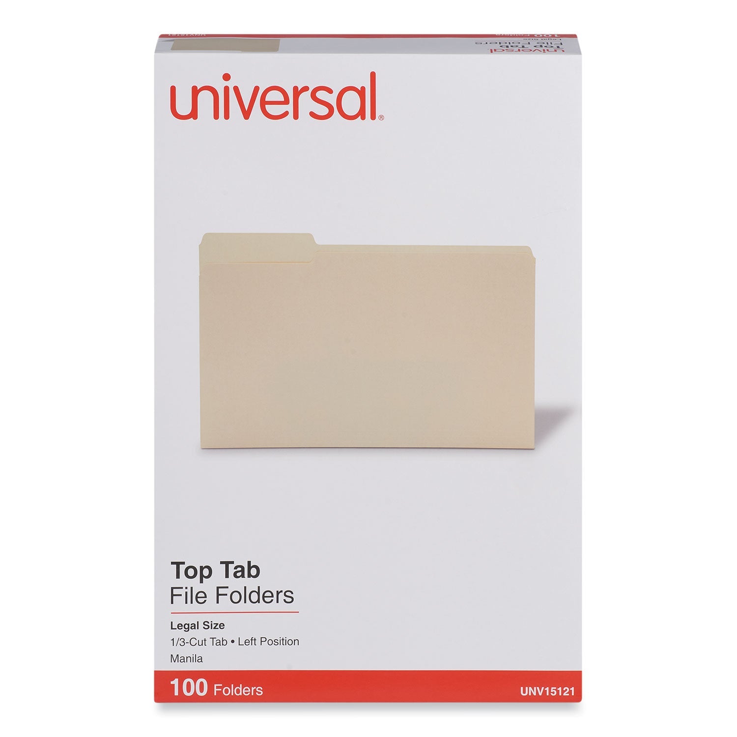 Top Tab File Folders | Legal, Left Tab, 100/Box