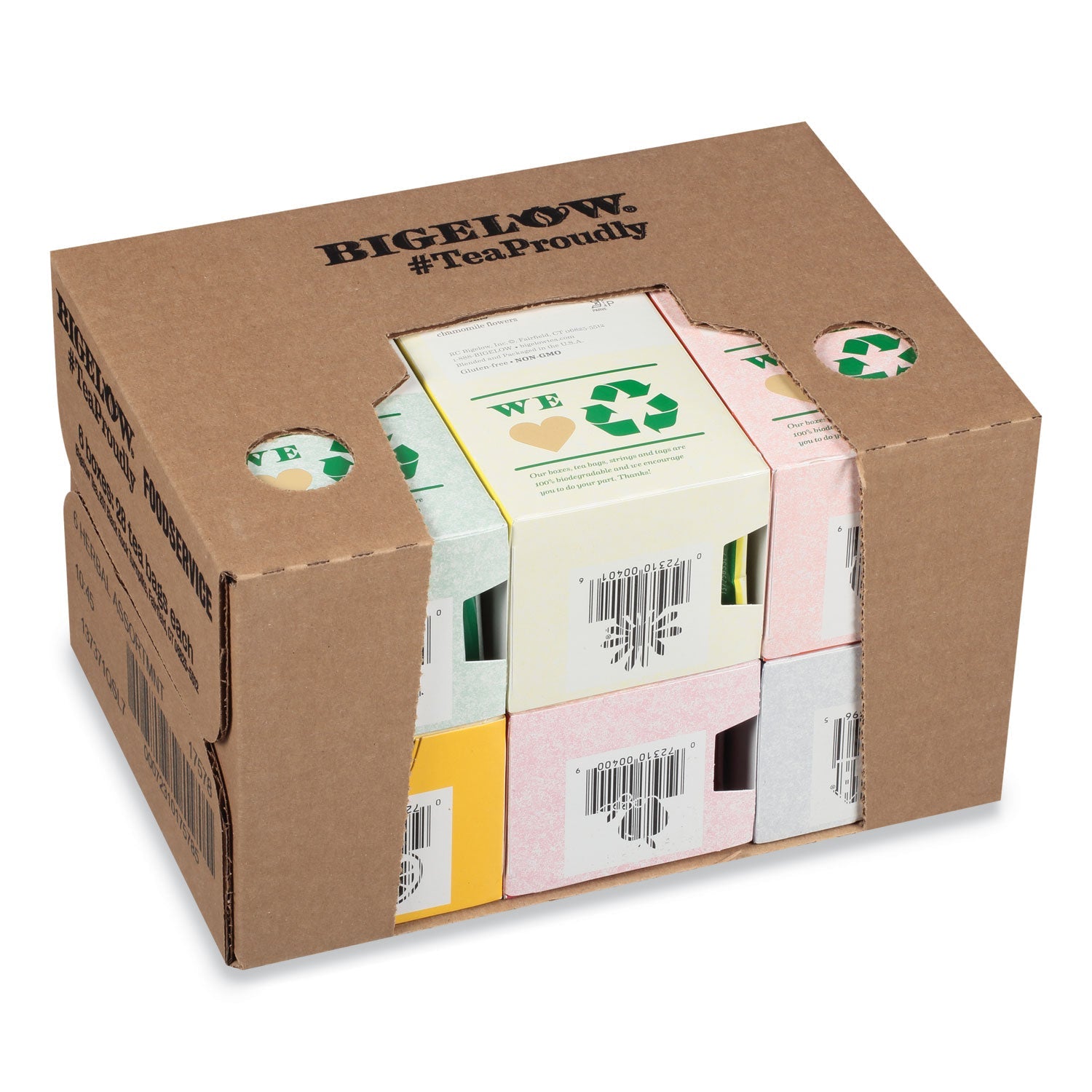 Bigelow® Assorted Tea Packs, Six Flavors, 28/box, 168/carton