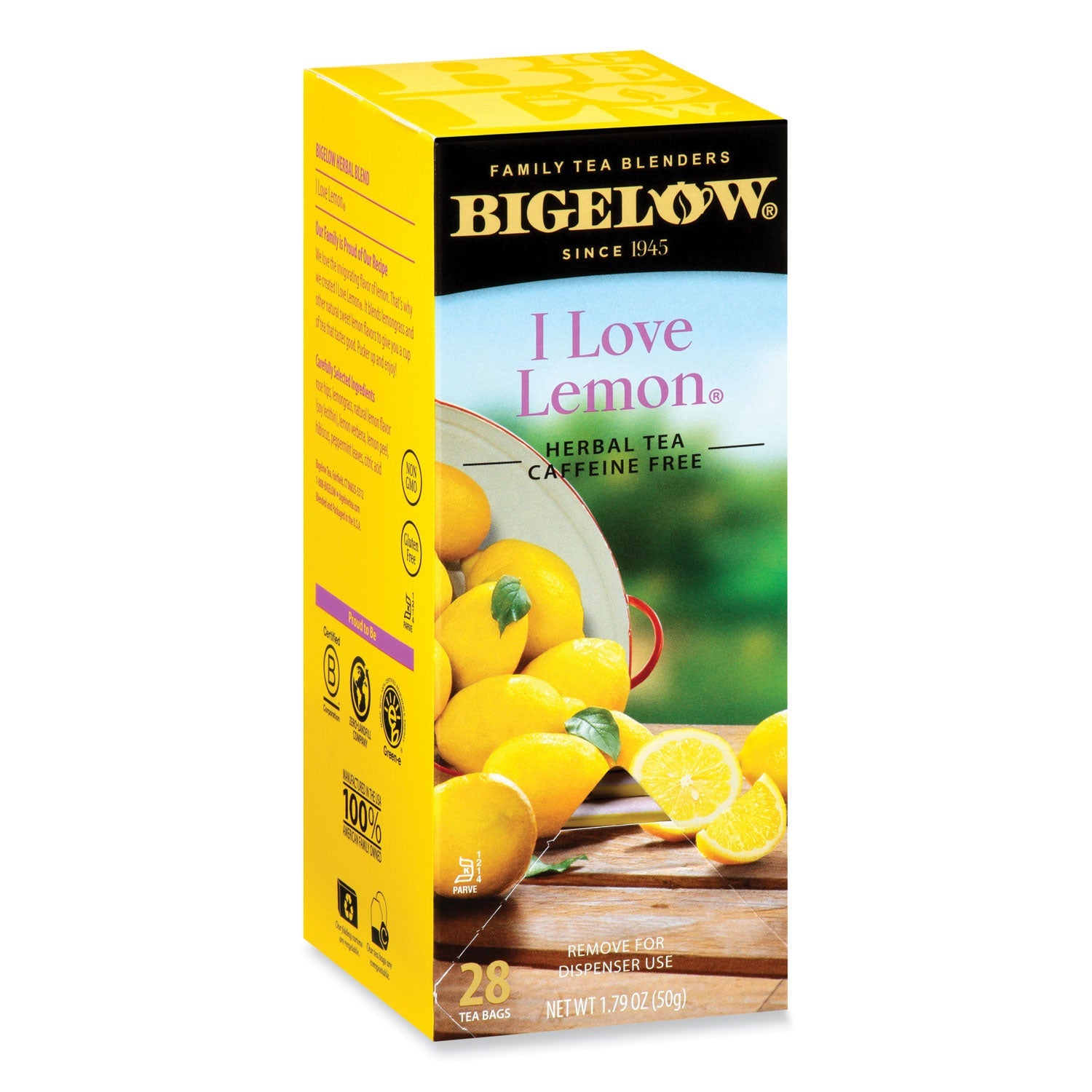 I Love Lemon Herbal Tea | Bigelow | 28 Bags/Box