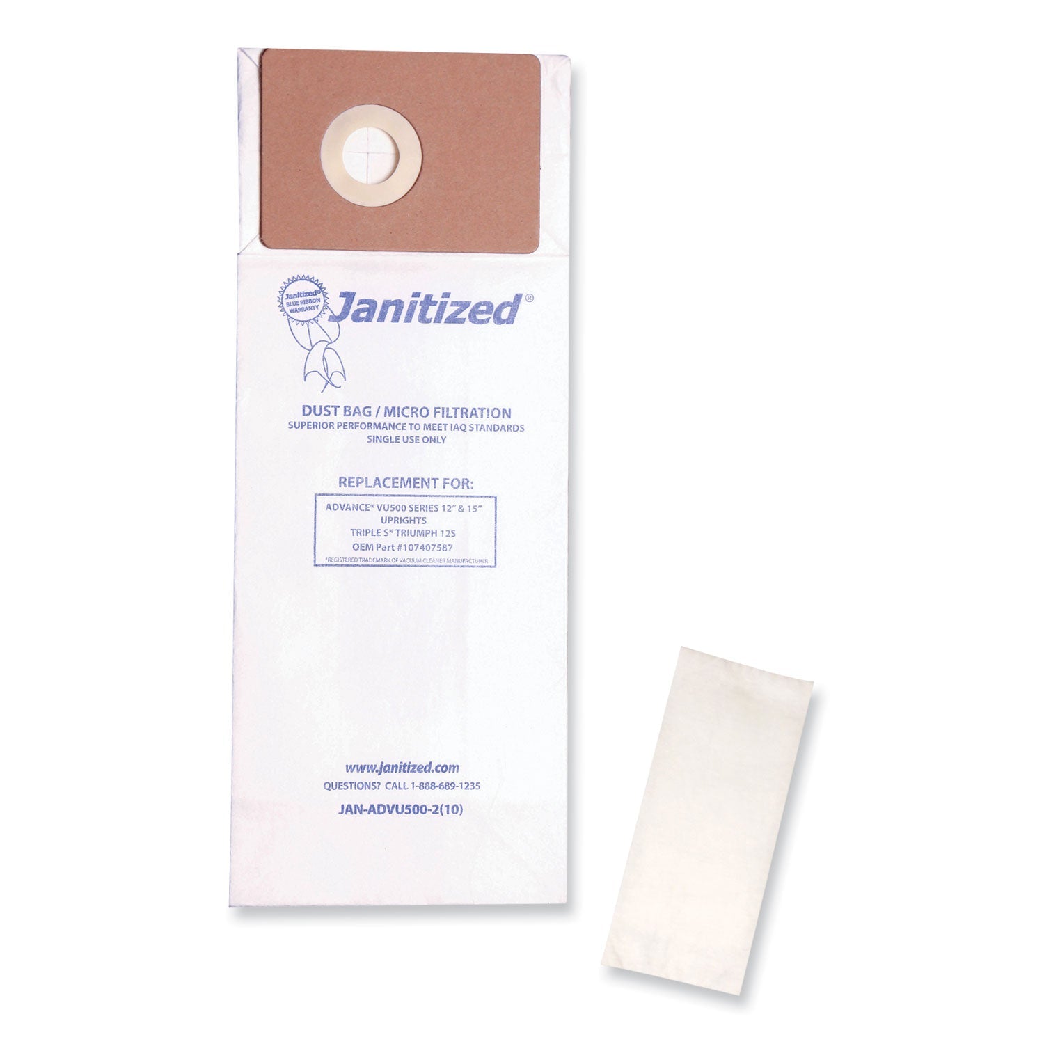 Vacuum Filter Bags for Advance VU500 | 100-Ct