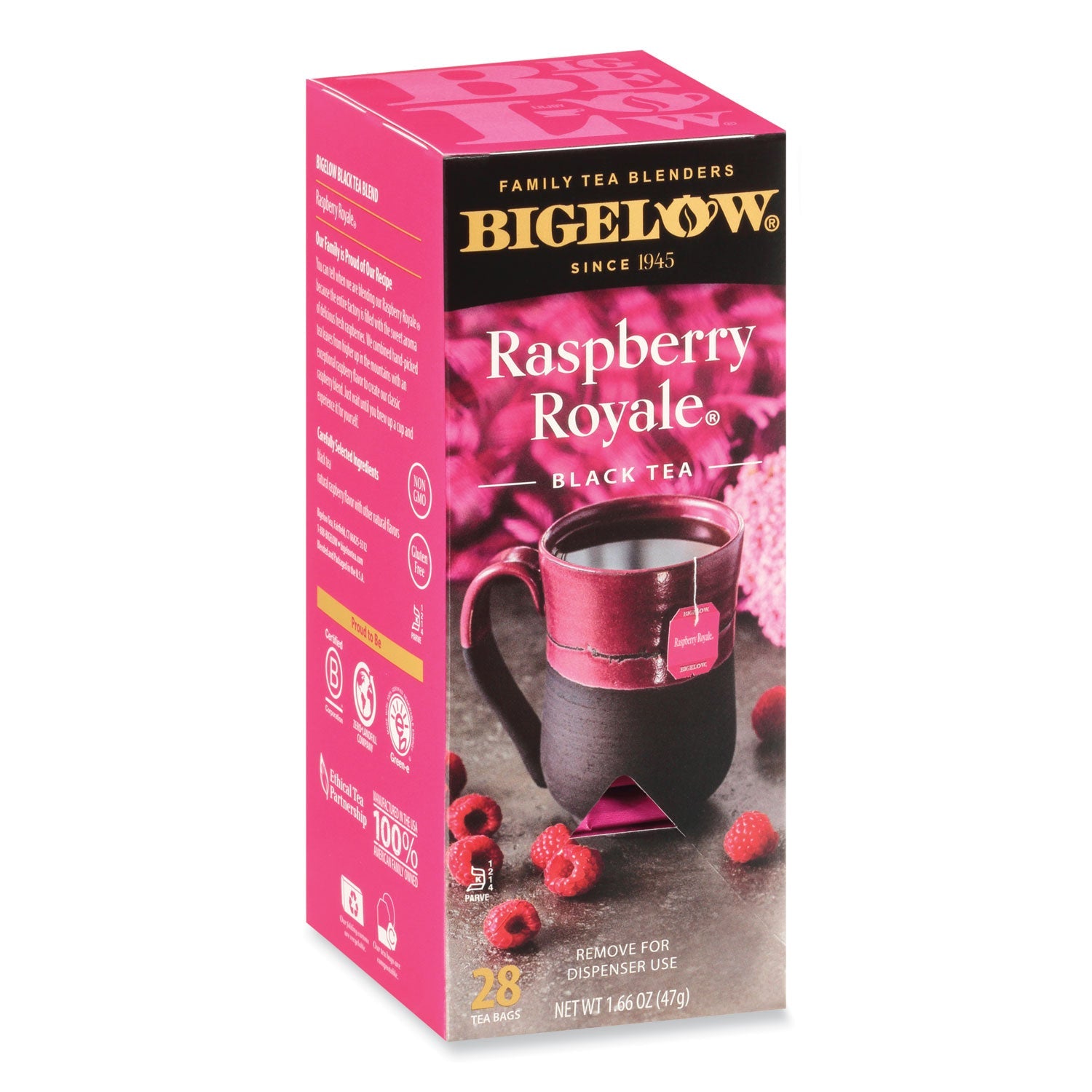 Bigelow® Raspberry Black Tea, Raspberry, 0.34 Lbs, 28/box