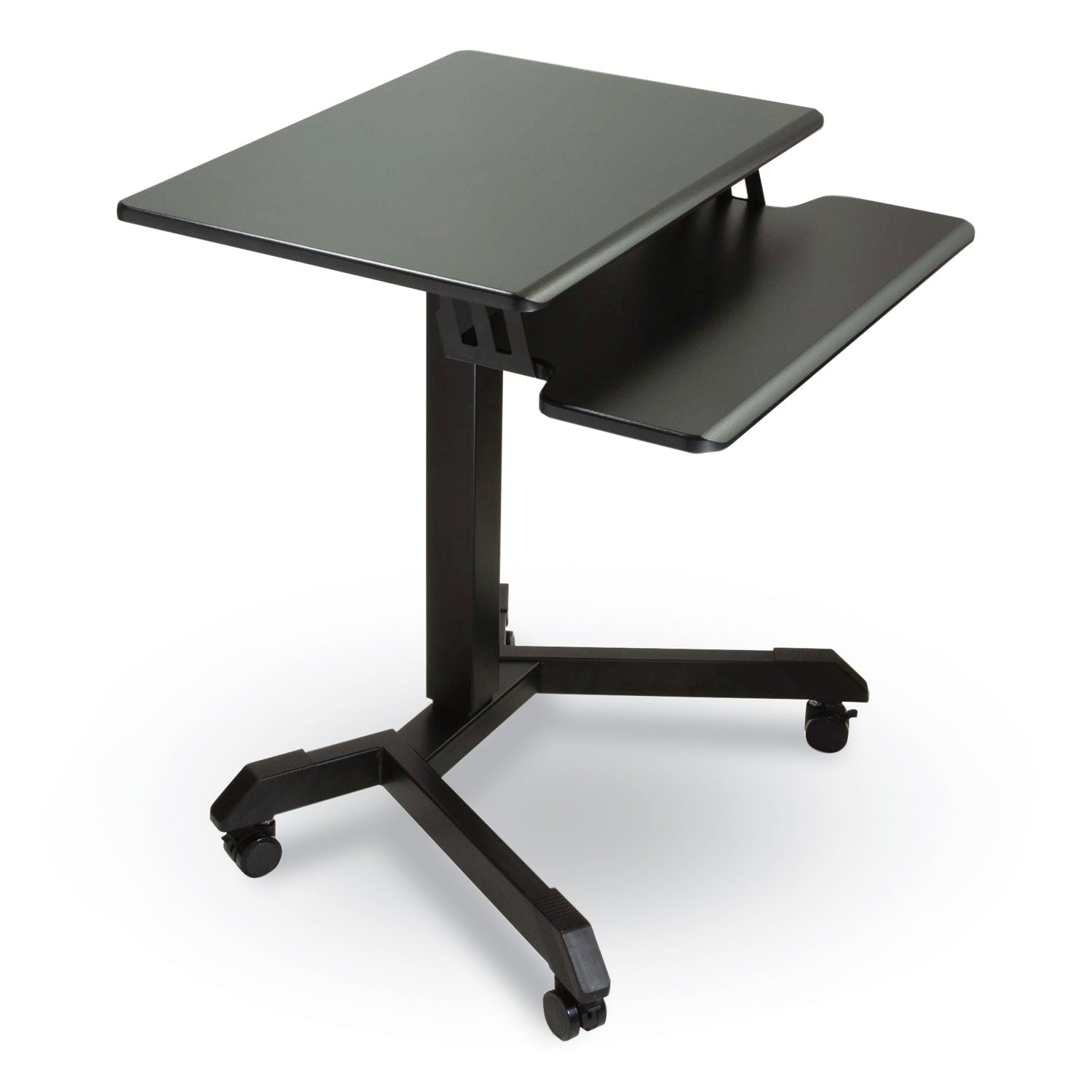 Mobile Height Adjustable Standing Desk | Black