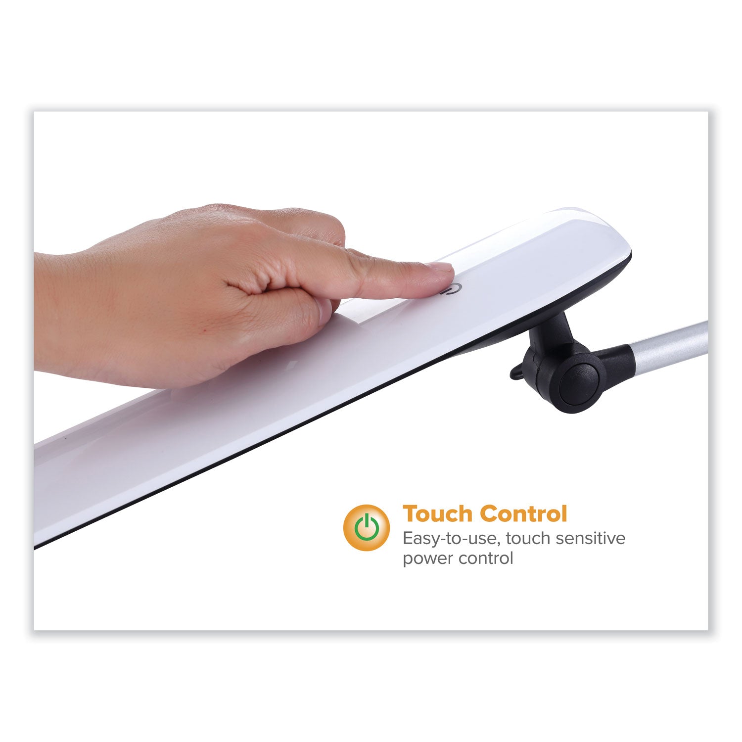 Bostitch® Dual Swing Arm Dimmable Desk Lamp, 19.69" High, Black