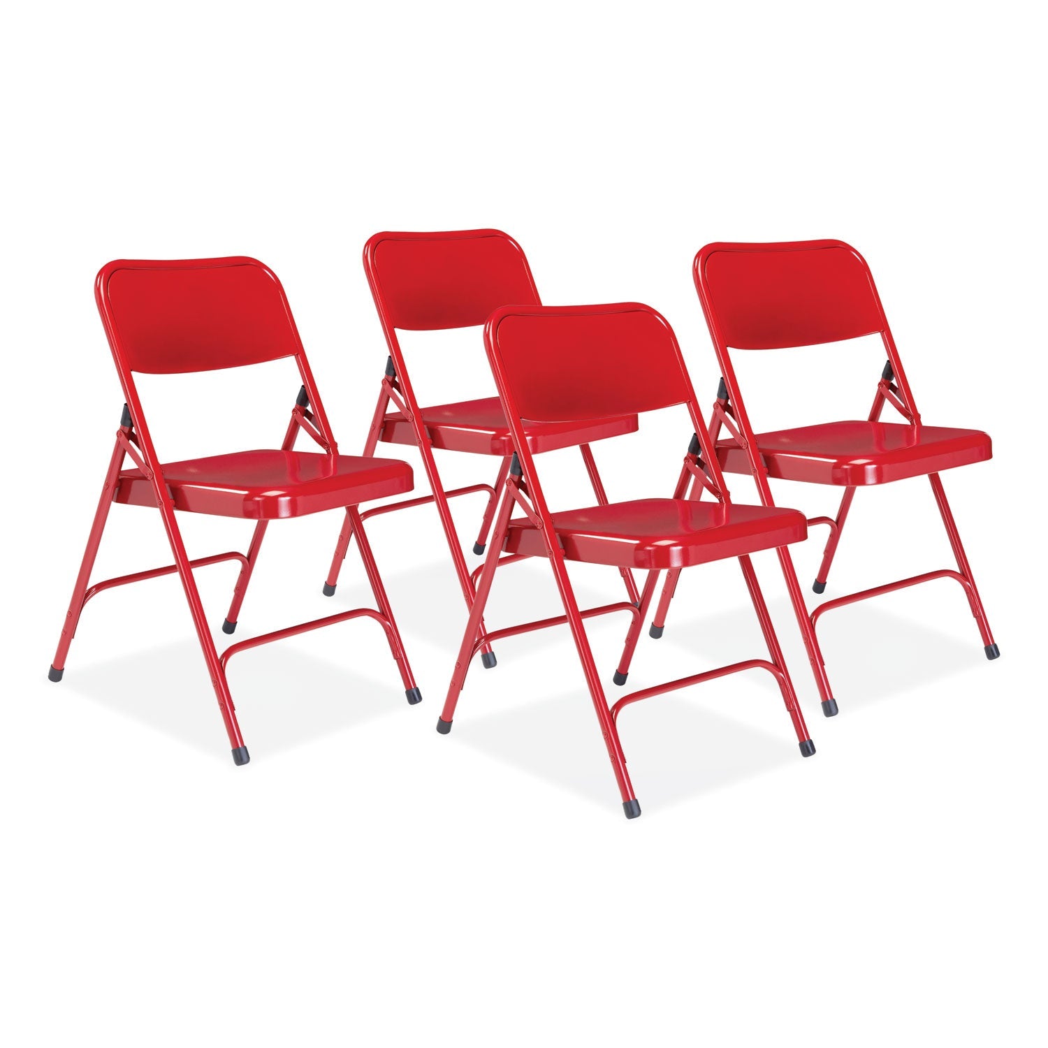 200 Series All-Steel Folding Chair | Red, 4/Carton