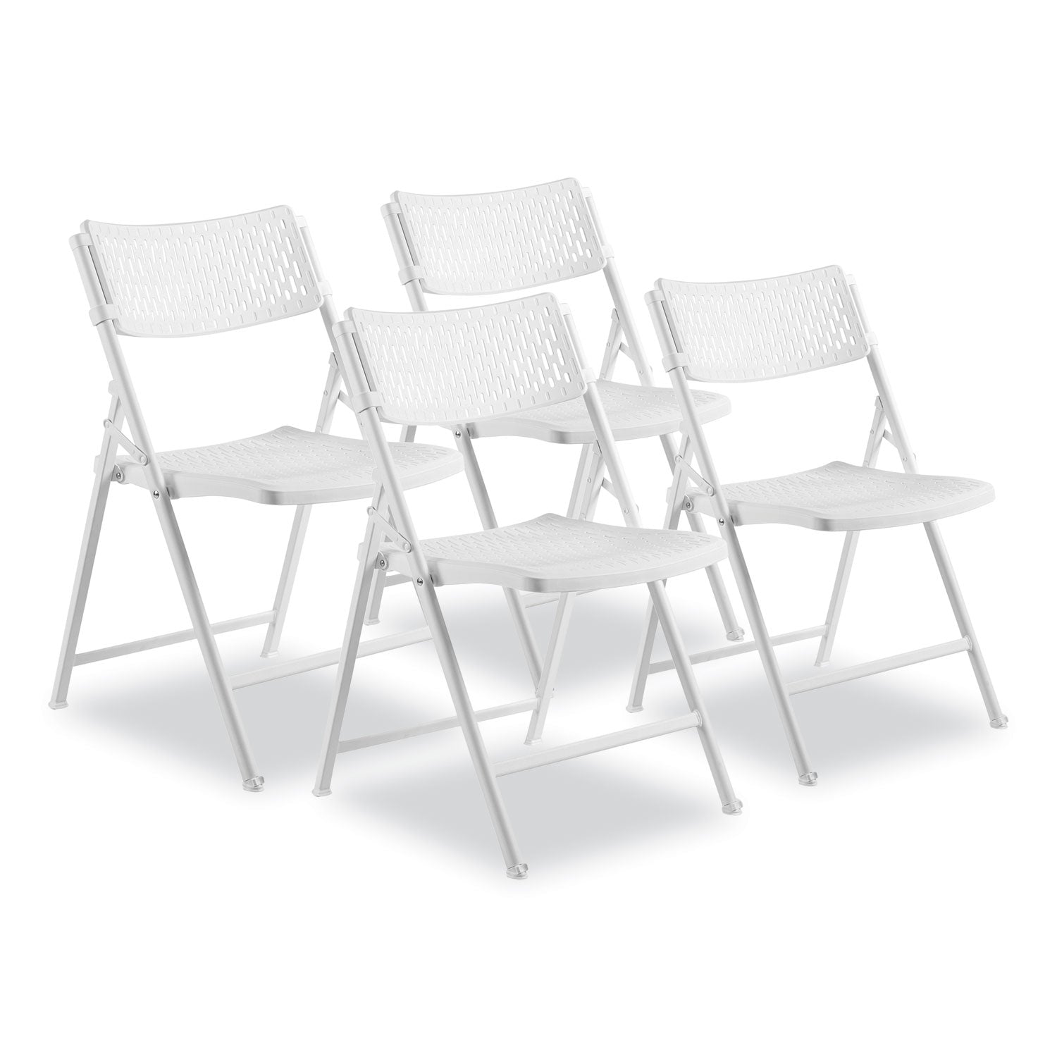 AirFlex Series Poly Folding Chair | White, 4/Carton