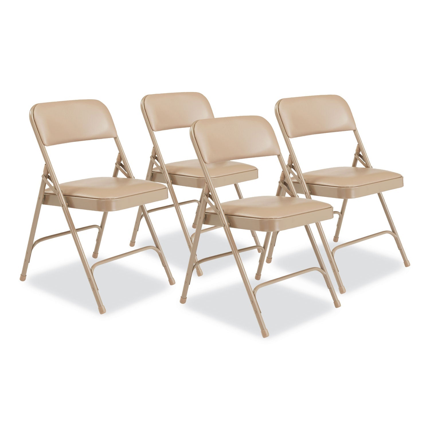 Vinyl Folding Chair | 500 lb Capacity, Beige