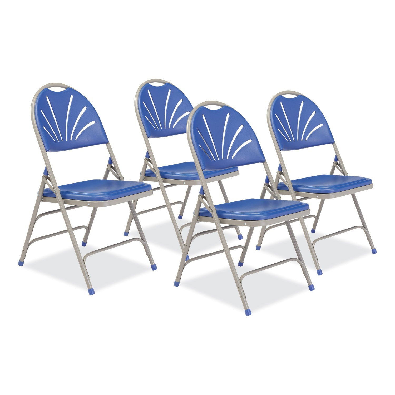 1100 Series Fan-Back Folding Chair | Blue, 4/Carton