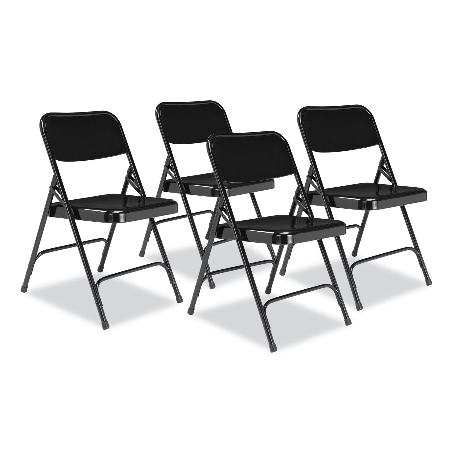 200 Series All-Steel Folding Chair | Black, 4/Carton