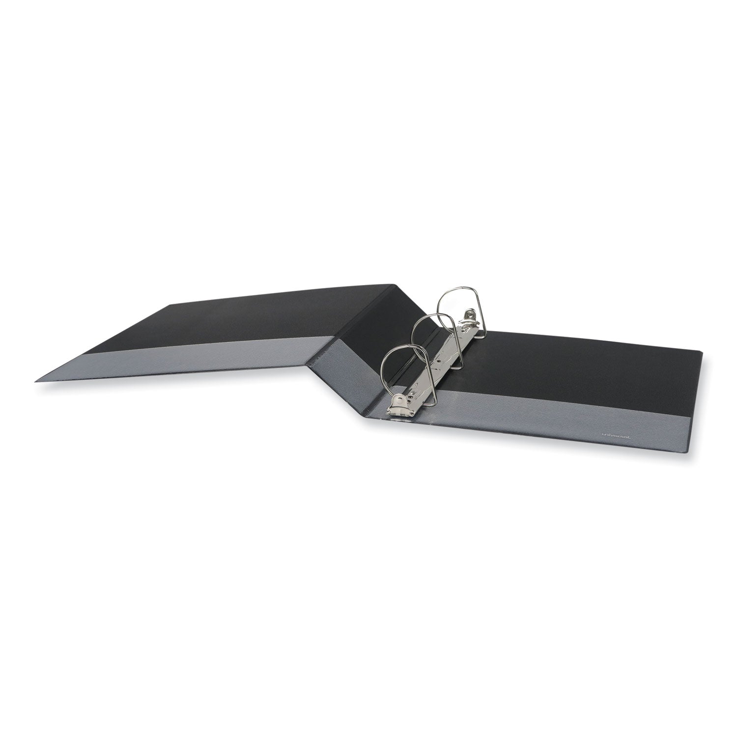 Universal® Slant D-Ring View Binder, 3 Rings, 2" Capacity, 11 x 8.5, Black, 6/Carton