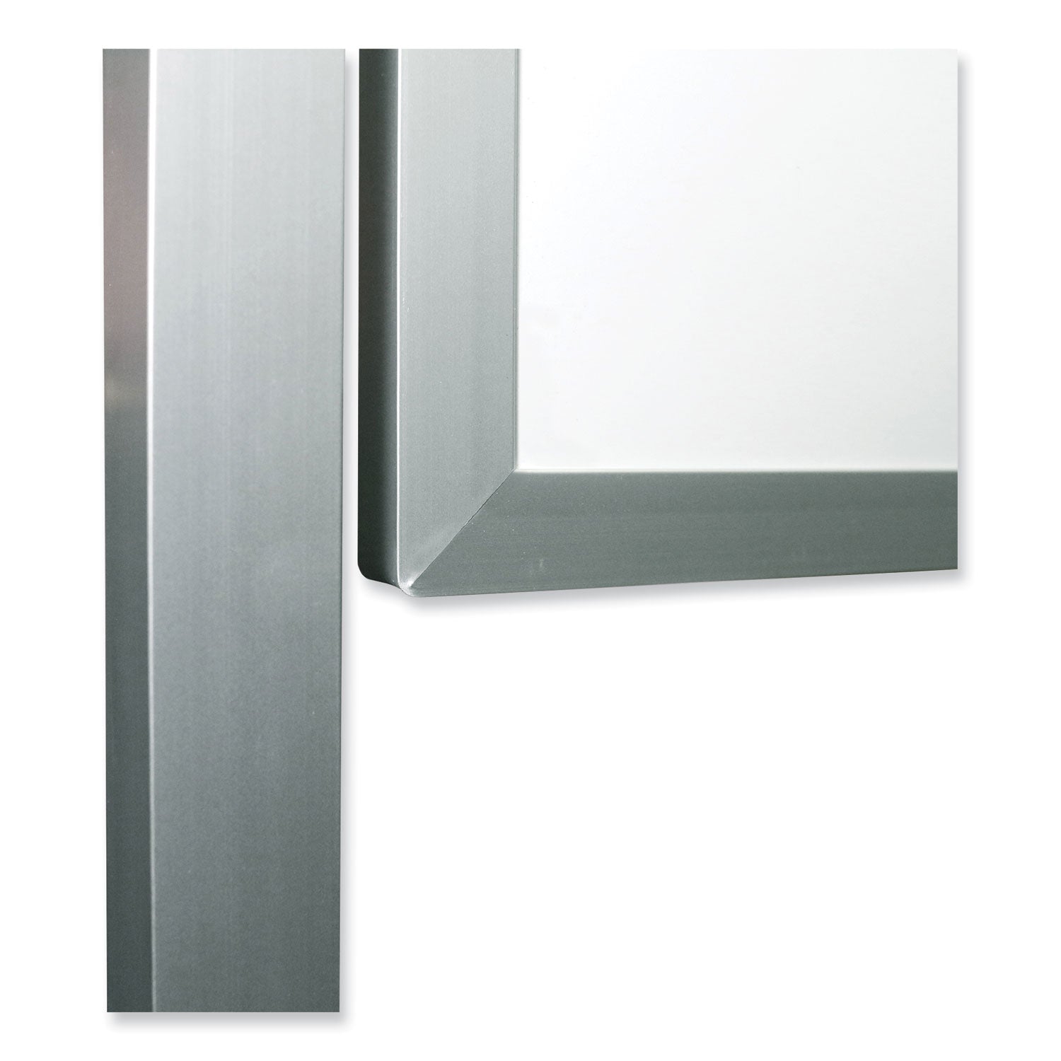 Ghent Reversible Magnetic Porcelain Whiteboard with Aluminum Frame, 101.25" x 78.25", White Surface, Satin Aluminum Frame