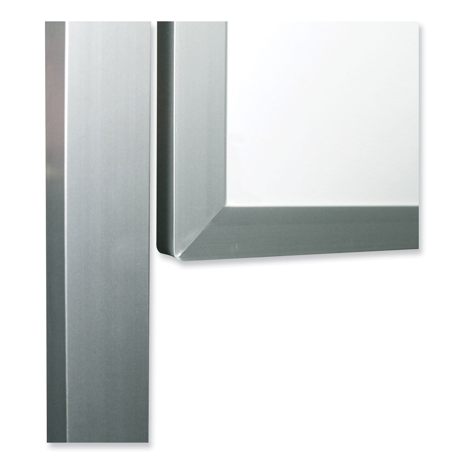 Ghent Reversible Magnetic Porcelain Whiteboard with Aluminum Frame, 53.25" x 72.25", White Surface, Satin Aluminum Frame