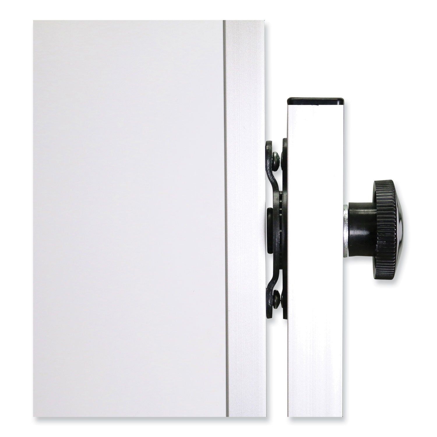Ghent Reversible Magnetic Porcelain Whiteboard with Aluminum Frame, 101.25" x 78.25", White Surface, Satin Aluminum Frame