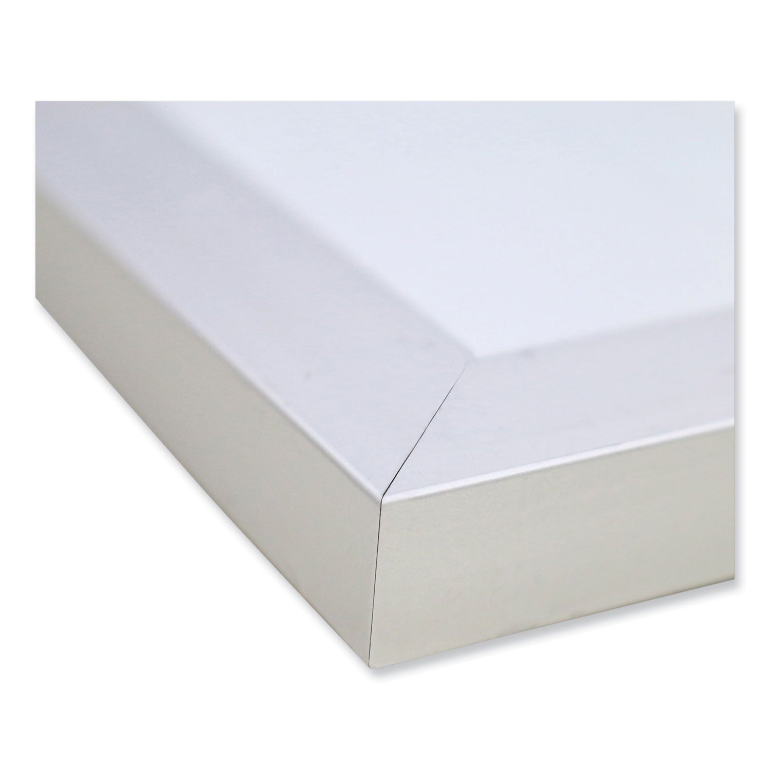 Ghent Magnetic Porcelain Whiteboard with Aluminum Frame, 60.5" x 48.5", White Surface, Satin Aluminum Frame