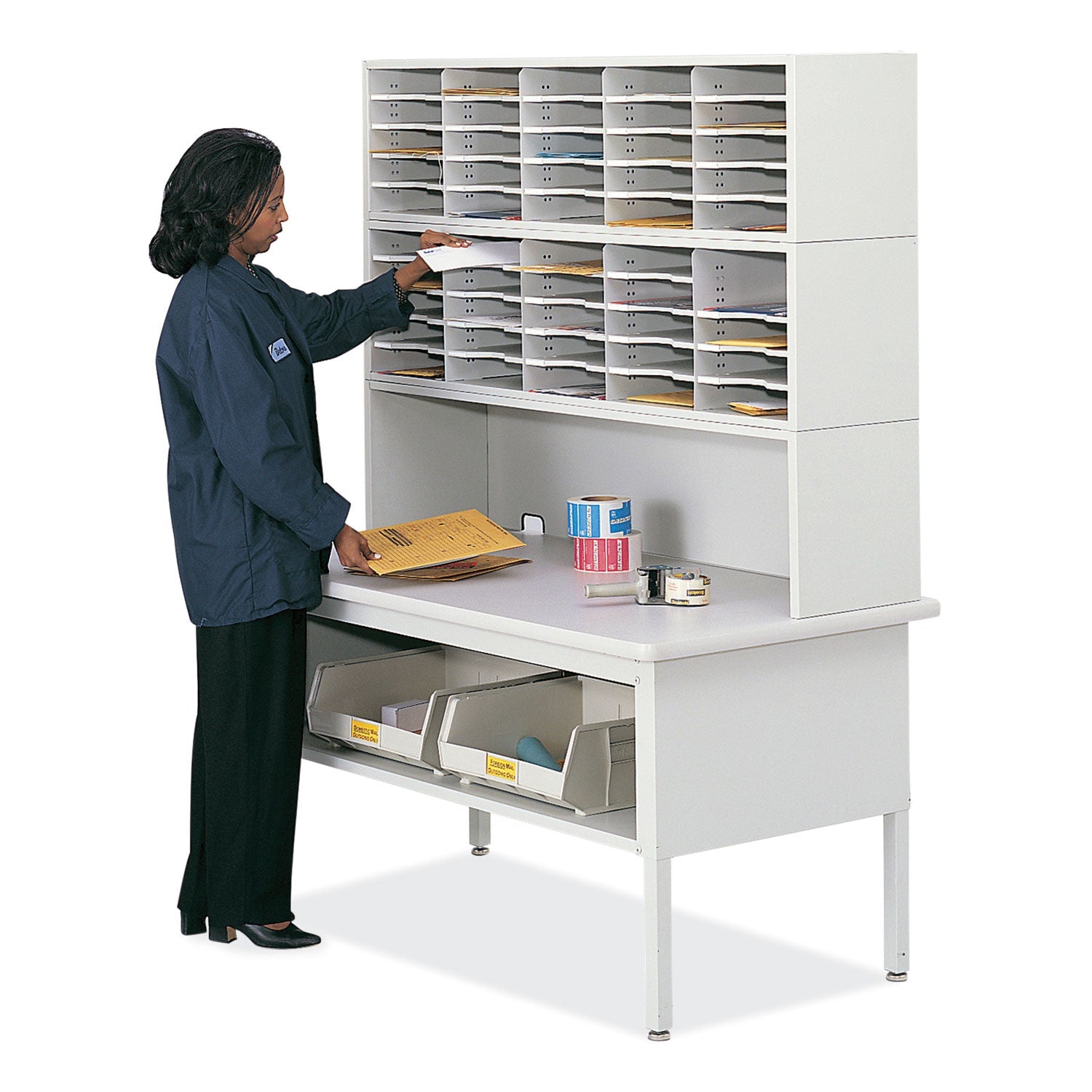 Safco® E-Z Sort Riser, 57.5 x 13 x 14, Black