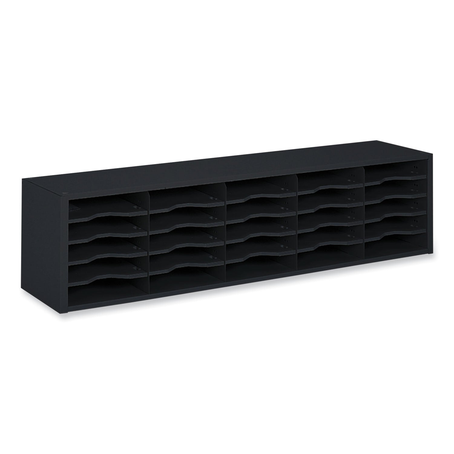 Safco® E-Z Sort Sorter Module, 20 Compartments, 57.5 x 13 x 14.25, Black