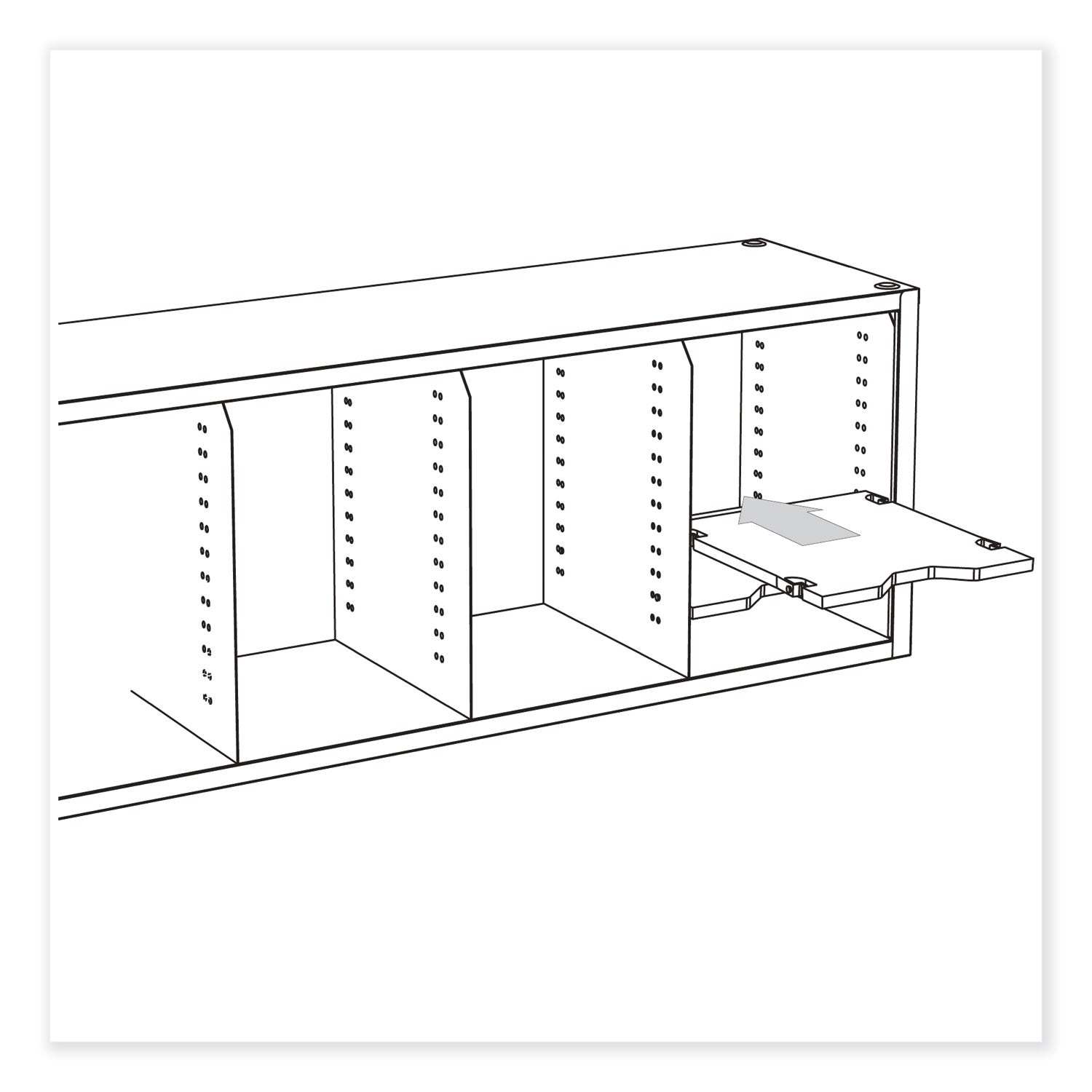 Safco® E-Z Sort Additional Mail Trays, 5 Shelves, 11 x 12.5 x 0.5, Black