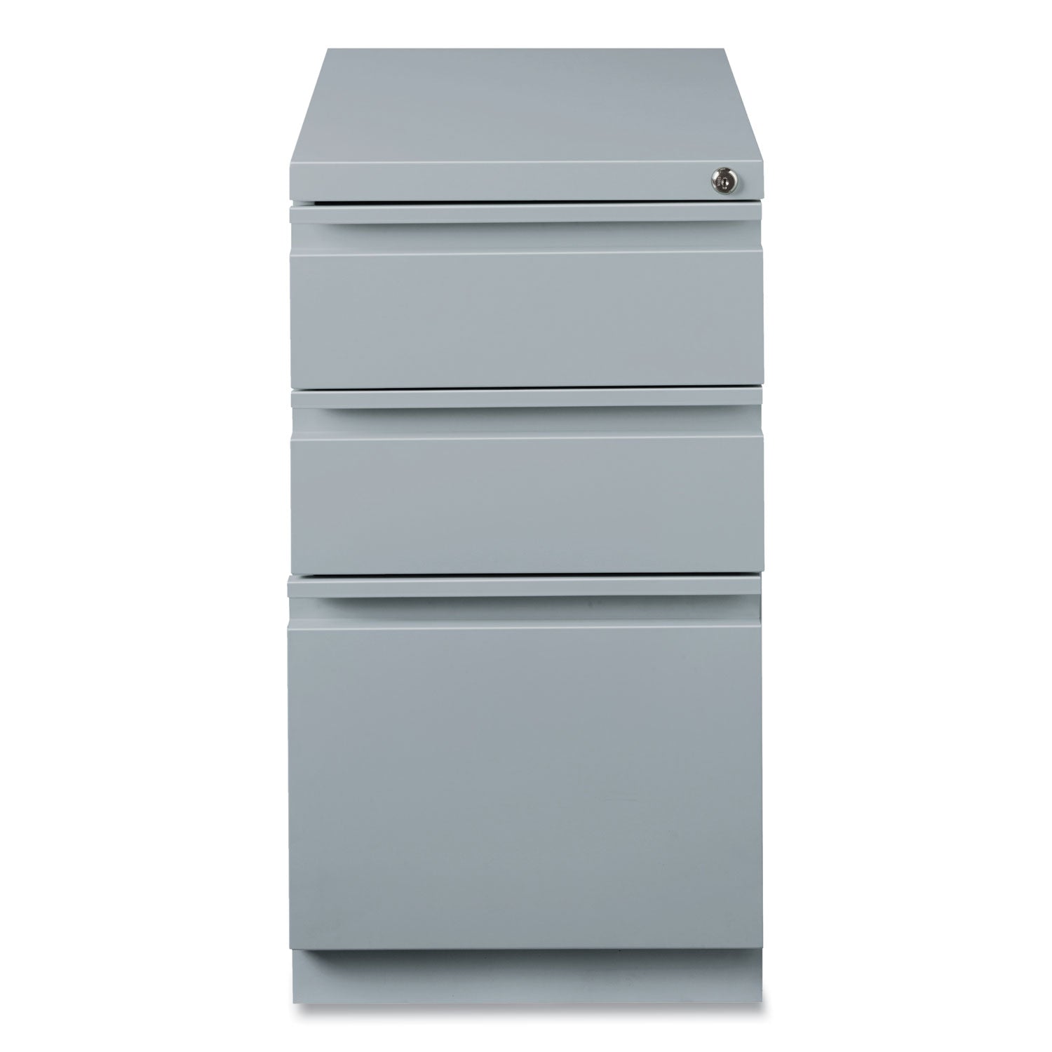 Hirsh Industries® Full-Width Pull 20 Deep Mobile Pedestal File, 3-Drawer: Box/Box/File, Letter, Platinum, 15 x 19.88 x 27.75 - Bloom Skins