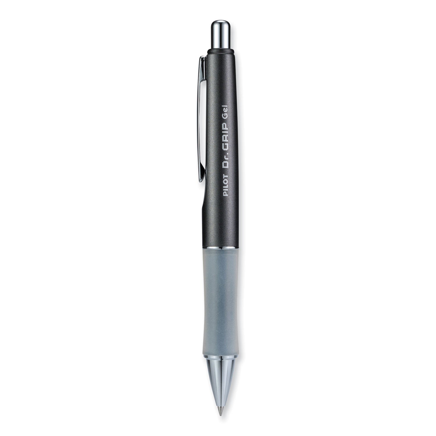 Pilot® Dr. Grip Limited Gel Pen, Retractable, Fine 0.7 Mm, Black Ink, Charcoal Gray Barrel