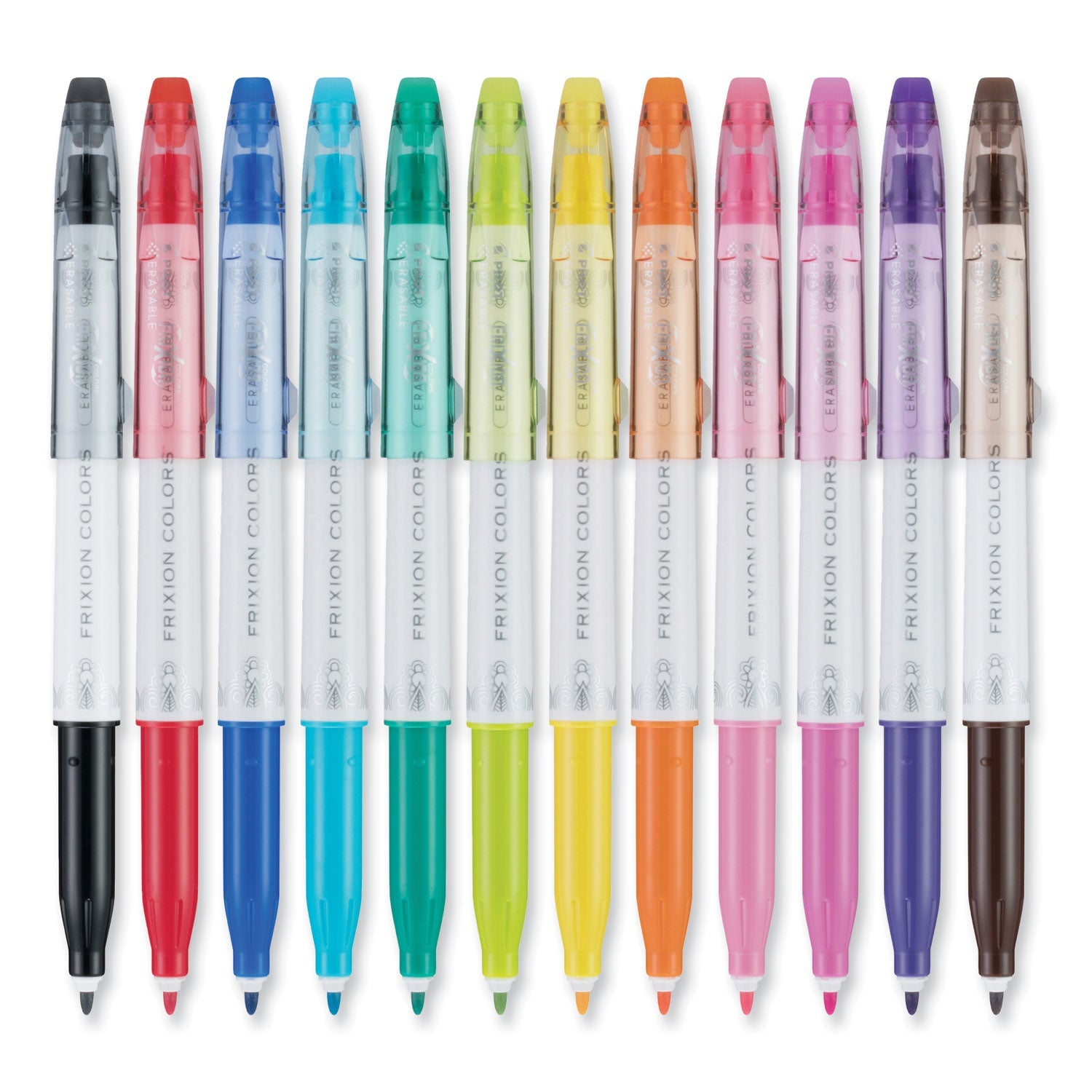 Pilot® FriXion Colors Erasable Porous Point Pen, Stick, Bold 2.5 mm, Assorted Ink and Barrel Colors, 12/Pack - Bloom Skins