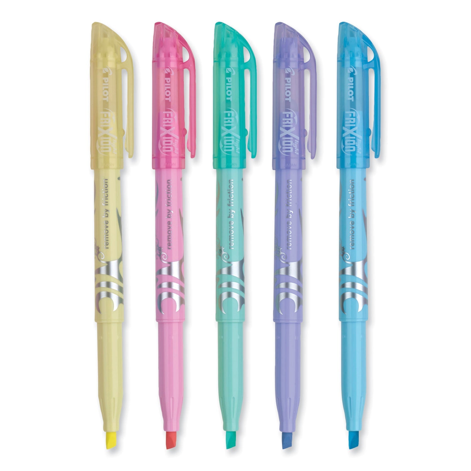 Pilot® Frixion Light Pastel Collection Erasable Highlighters, Assorted Ink Colors, Chisel Tip, Assorted Barrel Colors, 5/pack