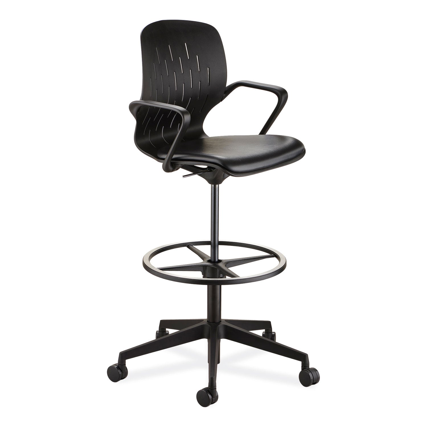 Safco Shell Extended-Height Chair | Black