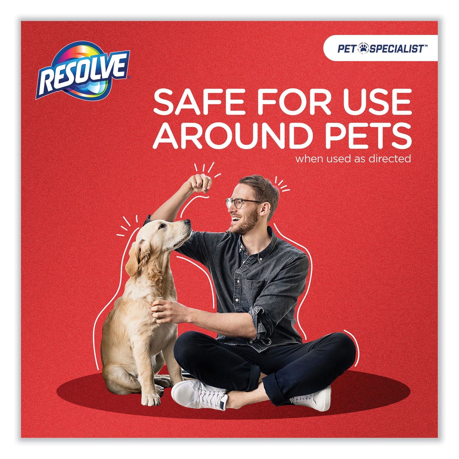 RESOLVE® Pet Specialist Stain and Odor Remover, Citrus, 32 oz Trigger Spray Bottle, 12/Carton