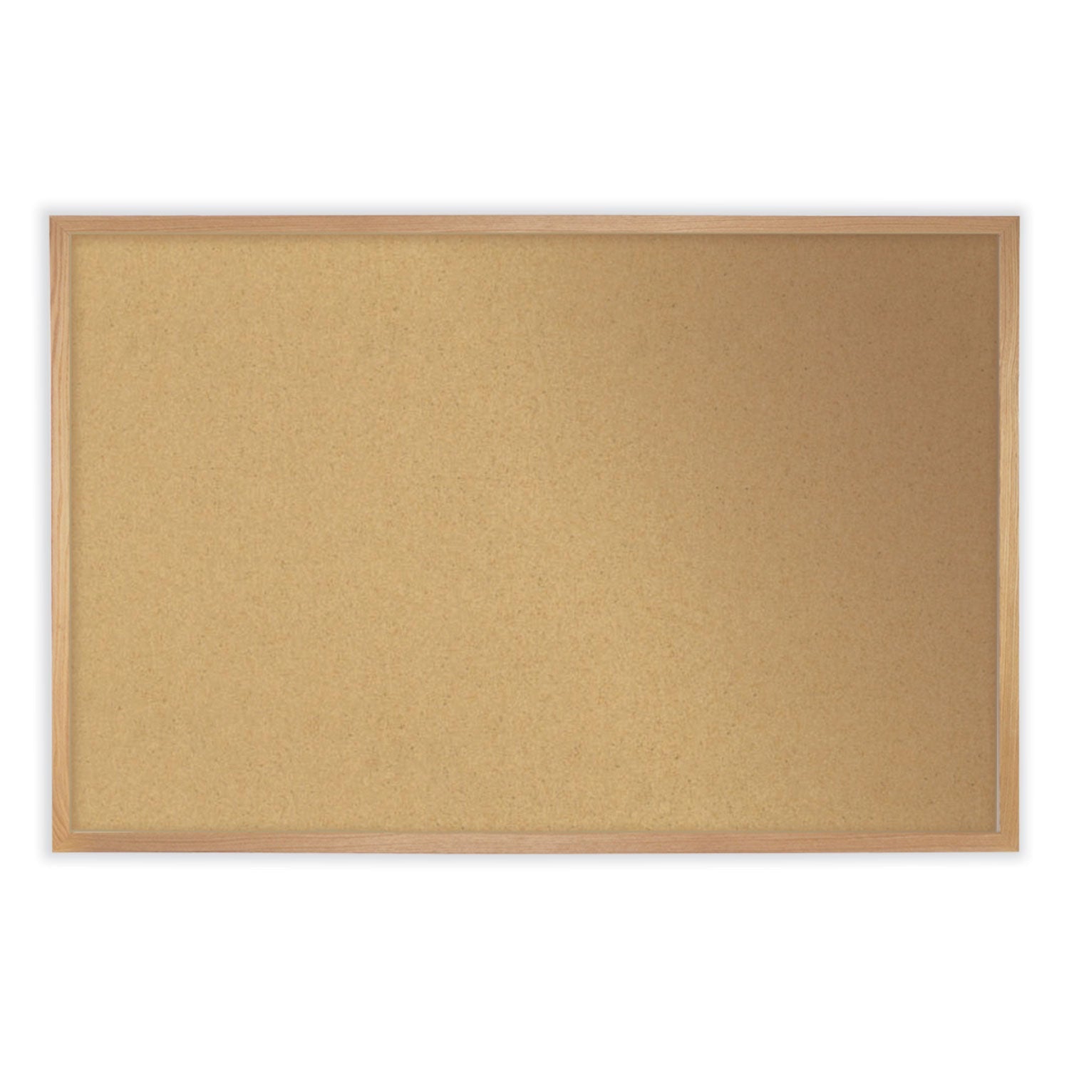 Ghent Natural Cork Bulletin Board with Wood Frame, 60.5" x 48.5", Tan Surface, Oak Finished Wood Frame - Bloom Skins