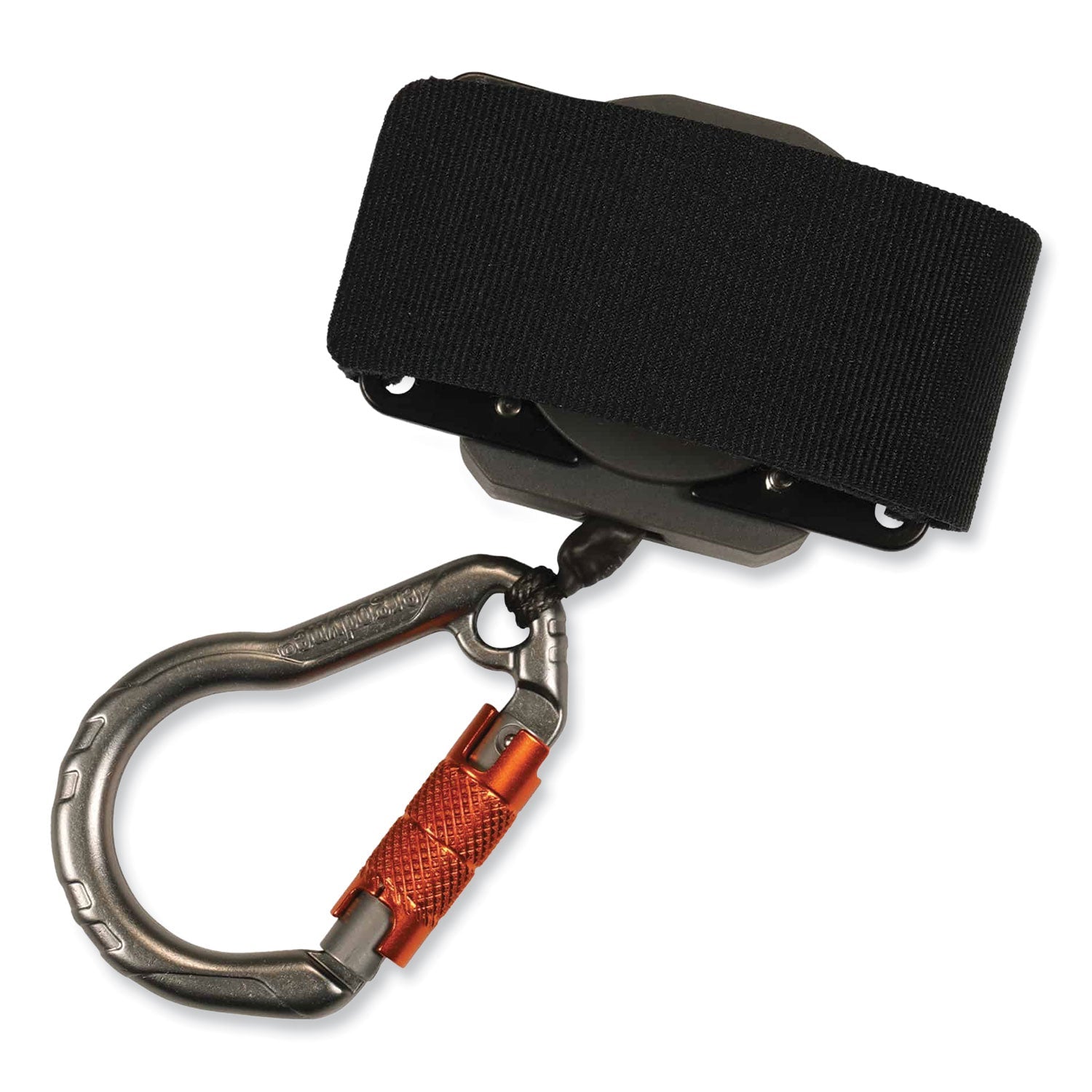ergodyne® Squids 3002 Retractable Lanyard with Carabiner + Belt-Loop Anchor, 2 lb Max Working Capacity, 6" to 48" Long, Gray