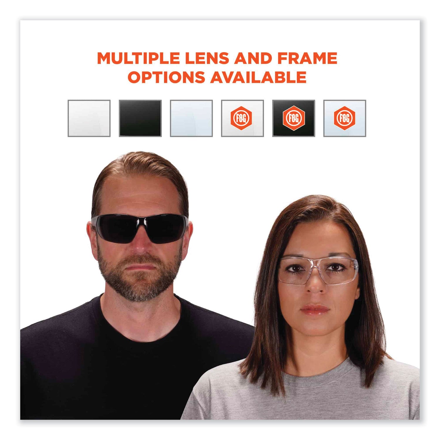 ergodyne® Skullerz Vali Frameless Safety Glasses, Black Nylon Impact Frame, Indoor/Outdoor Polycarbonate Lens