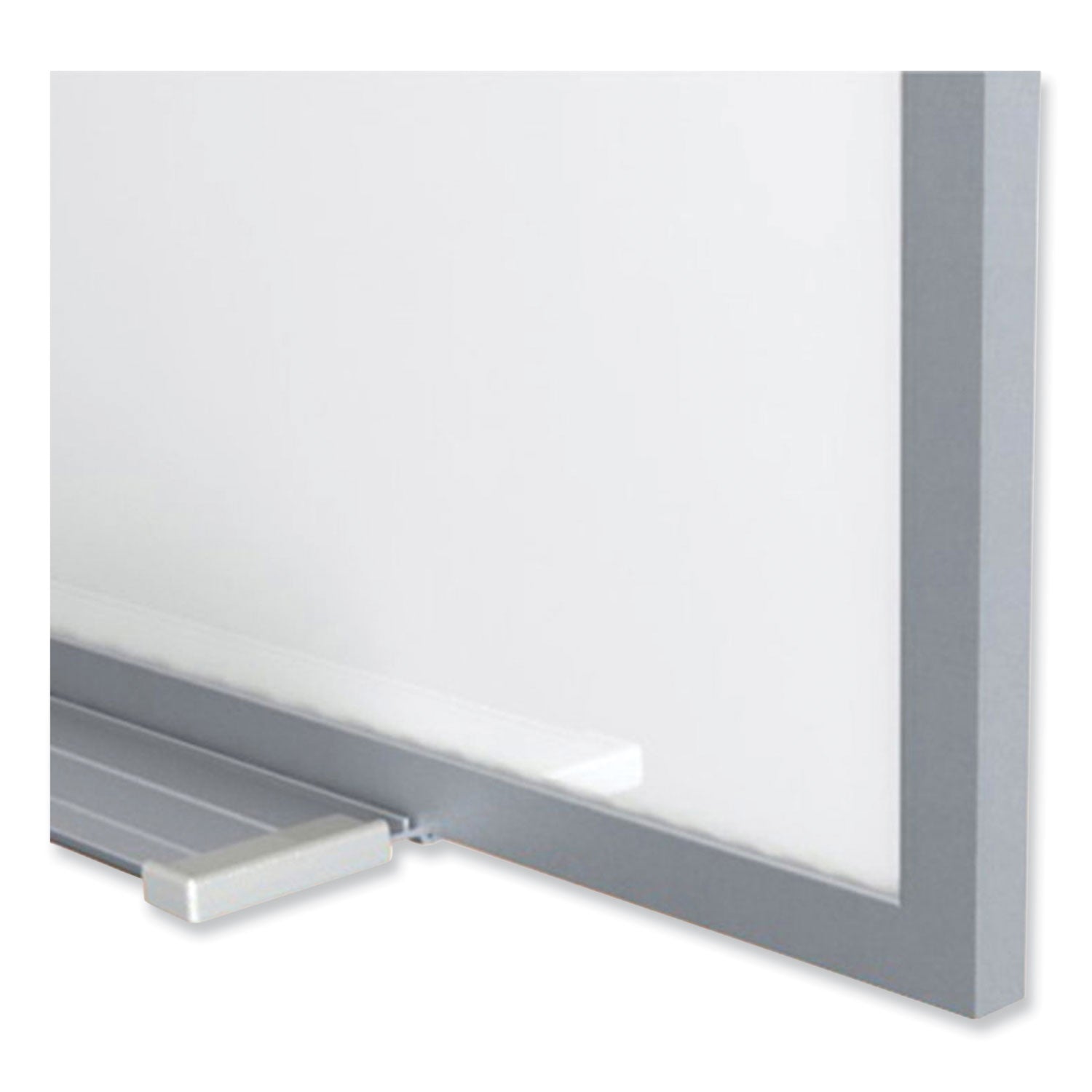 Ghent Proma Magnetic Porcelain Projection Whiteboard with Aluminum Frame, 48.5" x 36.5", White Surface, Satin Aluminum Frame - Bloom Skins