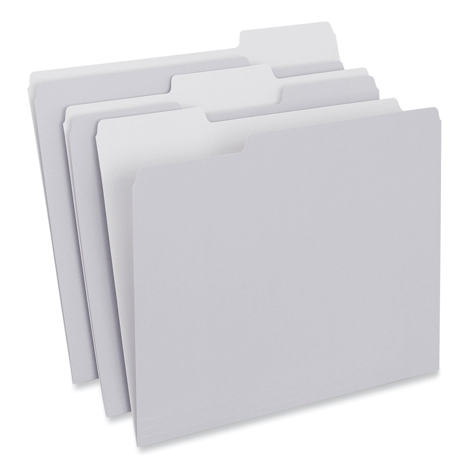 Top Tab File Folders | Letter, Gray, 100/Box