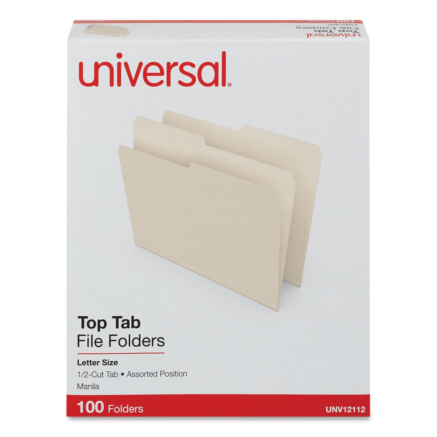 Universal Top Tab File Folders | 1/2-Cut Letter